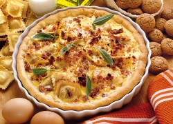 Torta di ravioli salata