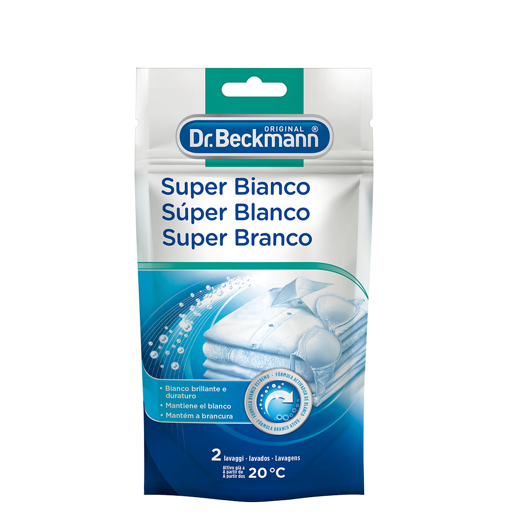 Dr. Beckmann Super White Laundry Whitener - 2 X 40g Sachets For Maximum Whiteness