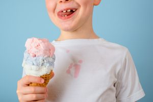 eliminare macchie di gelato